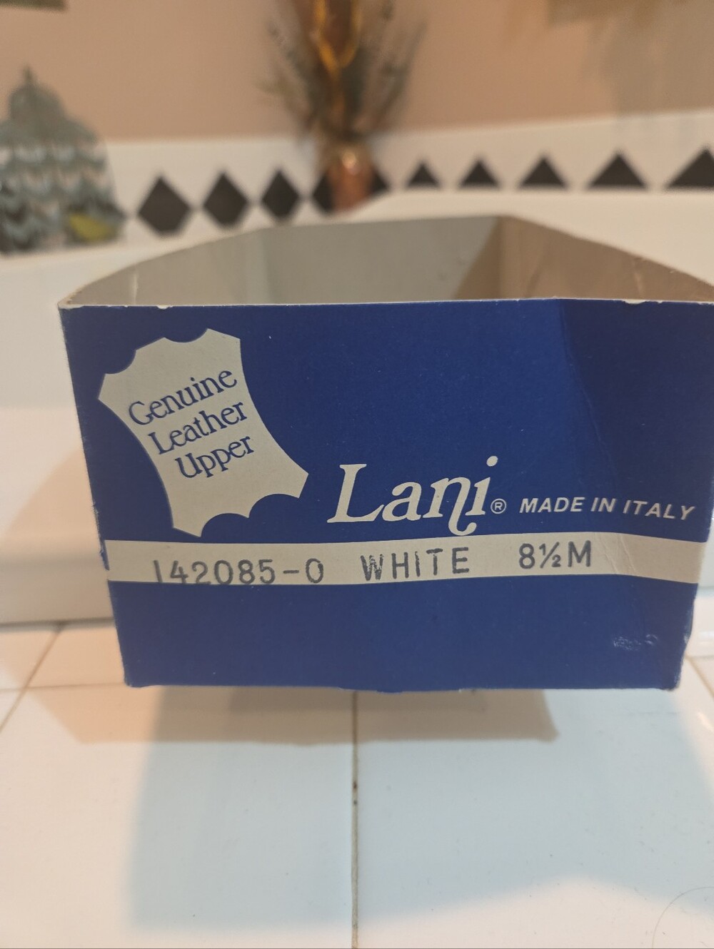 Vintage Lani Made In Italy Leather Flip Flop 8.5 M w/ Orig Box 90s Coastal Gma - Picture 10 of 11